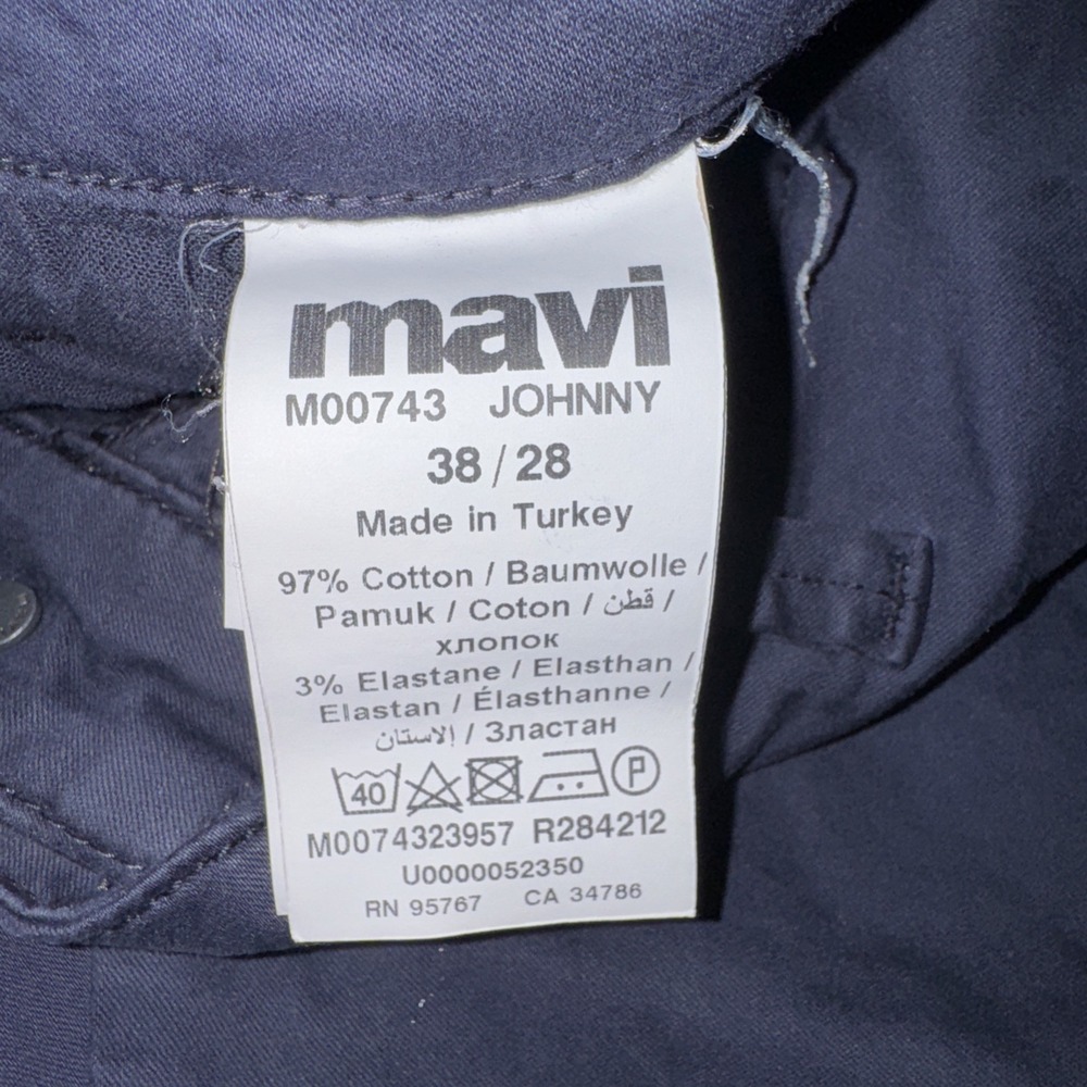 Mavi Johnny Slim Leg Chino Pants Navy Blue Men's Size 38/28 - Picture 6 of 11